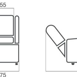 Disegno tecnico poltrona Silvia