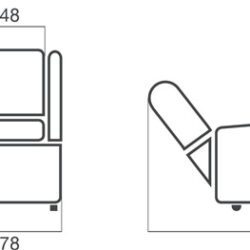 Disegno tecnico poltrona Francesca